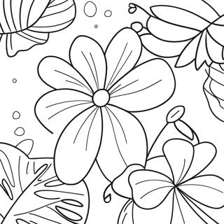 Vibrant Tropical Flower Coloring Page 46284-38550