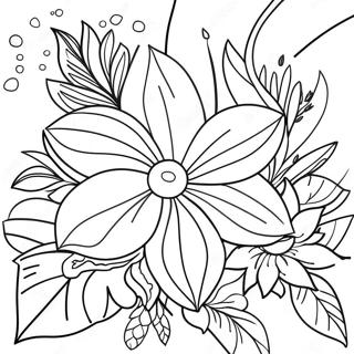 Vibrant Tropical Flower Coloring Page 46284-38551