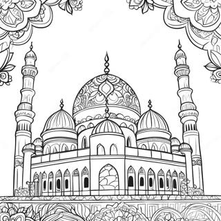 Colorful Mosque Coloring Page 46294-38554