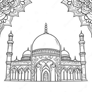 Colorful Mosque Coloring Page 46294-38555