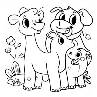 Joyful Animals Coloring Page 462-372