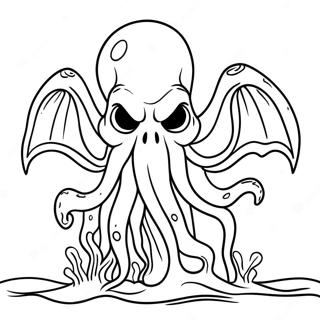 Cthulhu Rising From The Ocean Coloring Page 46304-38568