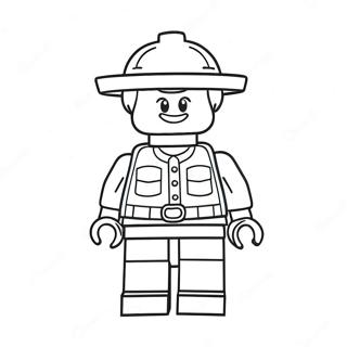 Funny Lego Minifigure Coloring Page 46324-38581