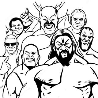 Wwe Superstars In Action Coloring Page 46354-38606