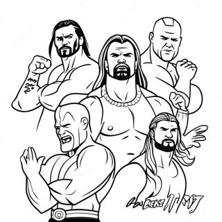 Wwe Superstars In Action Coloring Page 46354-38607