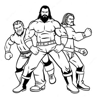 Wwe Superstars In Action Coloring Page 46354-38608