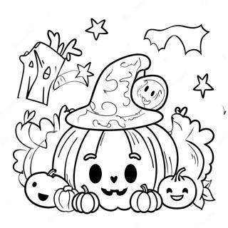 Halloween Doodle Art Coloring Pages