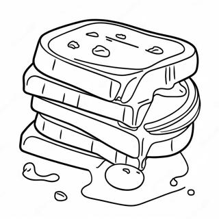 Peanut Butter And Jelly Sandwich Coloring Page 46393-38634