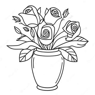 Flower Vase Coloring Pages