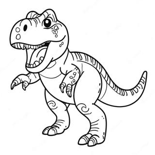 T Rex Roaring Dinosaur Coloring Page 46414-38653