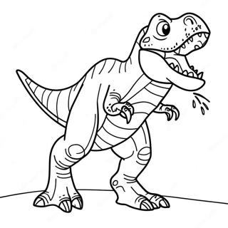 T Rex Roaring Dinosaur Coloring Page 46414-38656