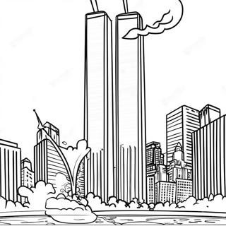 September 11 Memorial Coloring Page 4641-3731