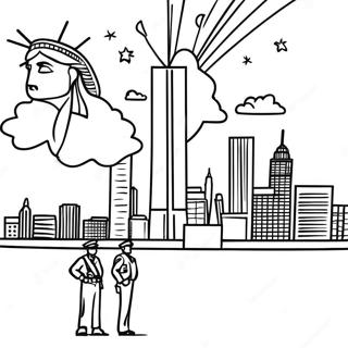 Patriotic September 11 Coloring Page 4642-3735