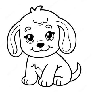 Cute Cavapoo Puppy Coloring Page 46444-38670