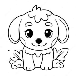 Cute Cavapoo Puppy Coloring Page 46444-38672