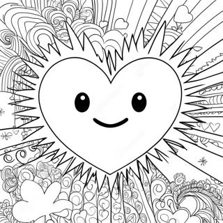 Emo Broken Heart Coloring Page 46463-38690