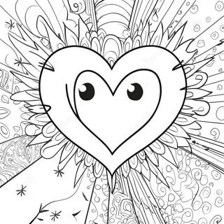 Emo Broken Heart Coloring Page 46463-38692