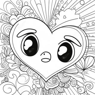 Sad Emo Broken Heart With Tears Coloring Page 46464-38696