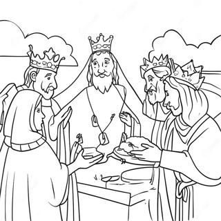 Colorful Epiphany Celebration Coloring Page 46474-38701