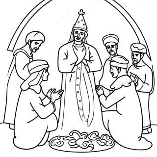 Colorful Epiphany Celebration Coloring Page 46474-38702