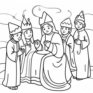 Colorful Epiphany Celebration Coloring Page 46474-38703