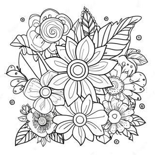 Colorful Flower Parts Coloring Page 46484-38721