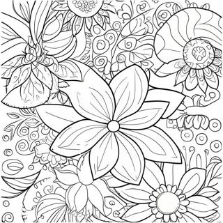 Colorful Flower Parts Coloring Page 46484-38722