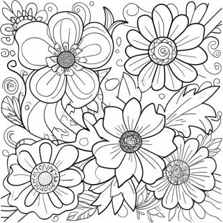 Colorful Flower Parts Coloring Page 46484-38723