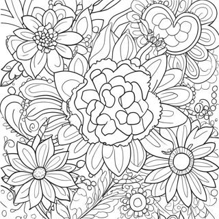 Colorful Flower Parts Coloring Page 46484-38724