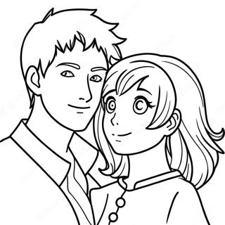 Anime Couple Coloring Page 46493-38706