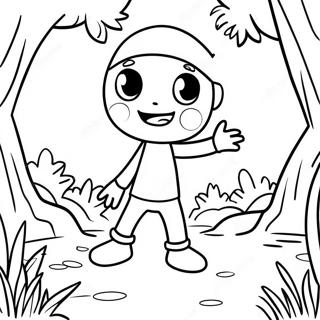 Adventurous Stickman In Jungle Coloring Page 46514-38729