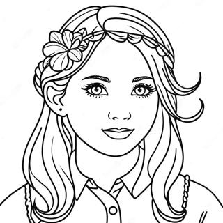 Girl For Adults Coloring Page 4651-3739