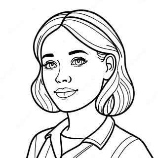 Girl For Adults Coloring Page 4651-3740