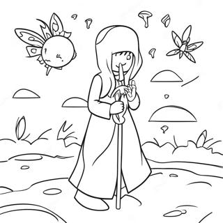 Colorful Deviner Fantasy Scene Coloring Page 46534-38745