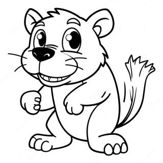 Tasmanian Devil In Action Coloring Page 46544-38750