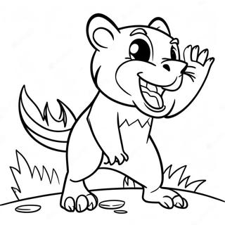 Tasmanian Devil In Action Coloring Page 46544-38751