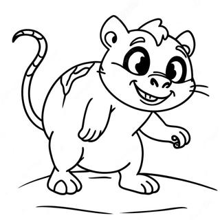 Tasmanian Devil In Action Coloring Page 46544-38752