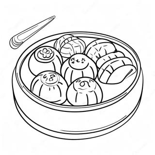 Delicious Dim Sum Coloring Page 46564-38774