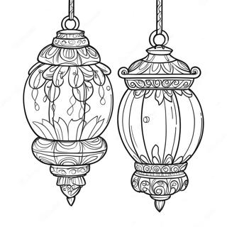 Tangled Lanterns Coloring Page 46573-38772