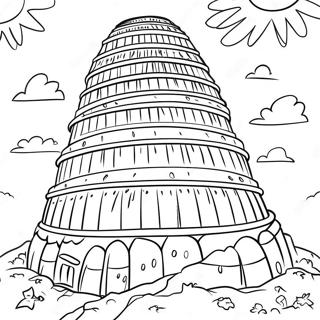 Detailed Tower Of Babel Coloring Page 46594-38783