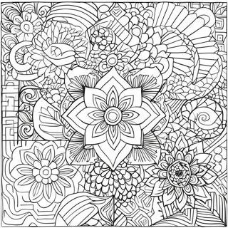 Simple Geometric Islamic Patterns Coloring Page 46614-38813