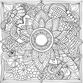 Simple Geometric Islamic Patterns Coloring Page 46614-38814