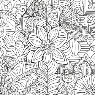 Simple Geometric Islamic Patterns Coloring Page 46614-38816