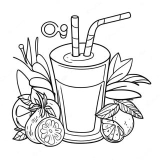 Juice Coloring Pages