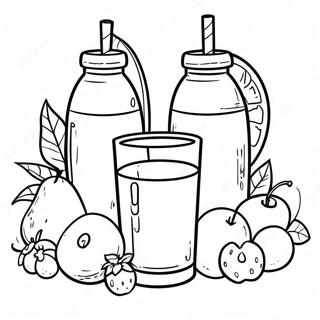 Colorful Fruit Juice Coloring Page 46624-38821