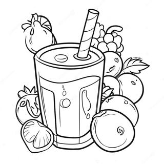 Colorful Fruit Juice Coloring Page 46624-38822