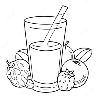 Colorful Fruit Juice Coloring Page 46624-38824