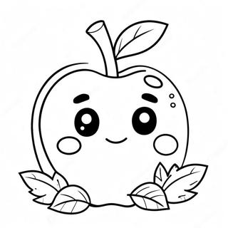 Cute Cartoon Apple Coloring Page 46634-38830