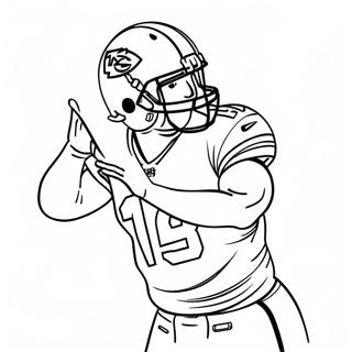 Kansas City Chiefs Player In Action Coloring Page 46664-38842