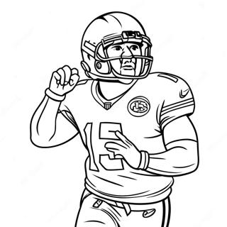 Kansas City Chiefs Player In Action Coloring Page 46664-38843